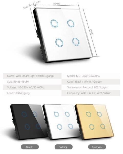 4 GANG TOUCH SWITCH - Image 2