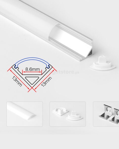 Corner V Type LED Profile light 3/4" or Half inch Pakistan
