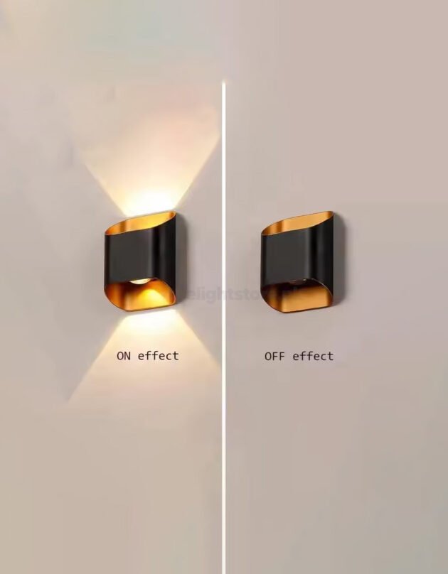 Cheap low budget up down wall light 2 led