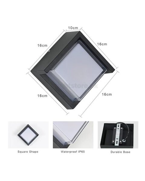 Square Black Modern Cheap Wall lights Lahore