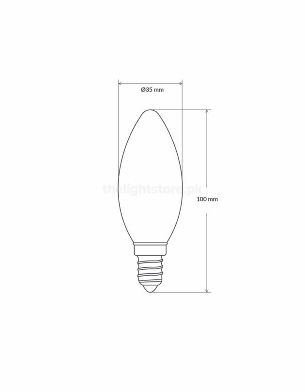 C35 Retro LED Filament Bulb E14 Threaded